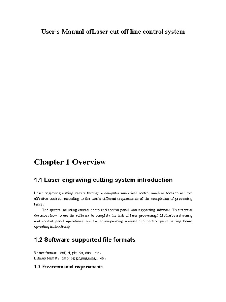 RDC6332MUser's Manual OfLaser Cut Off Line Control System | PDF | Point ...