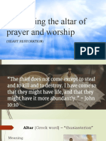 Rebuilding The Altar of Prayer and Worship
