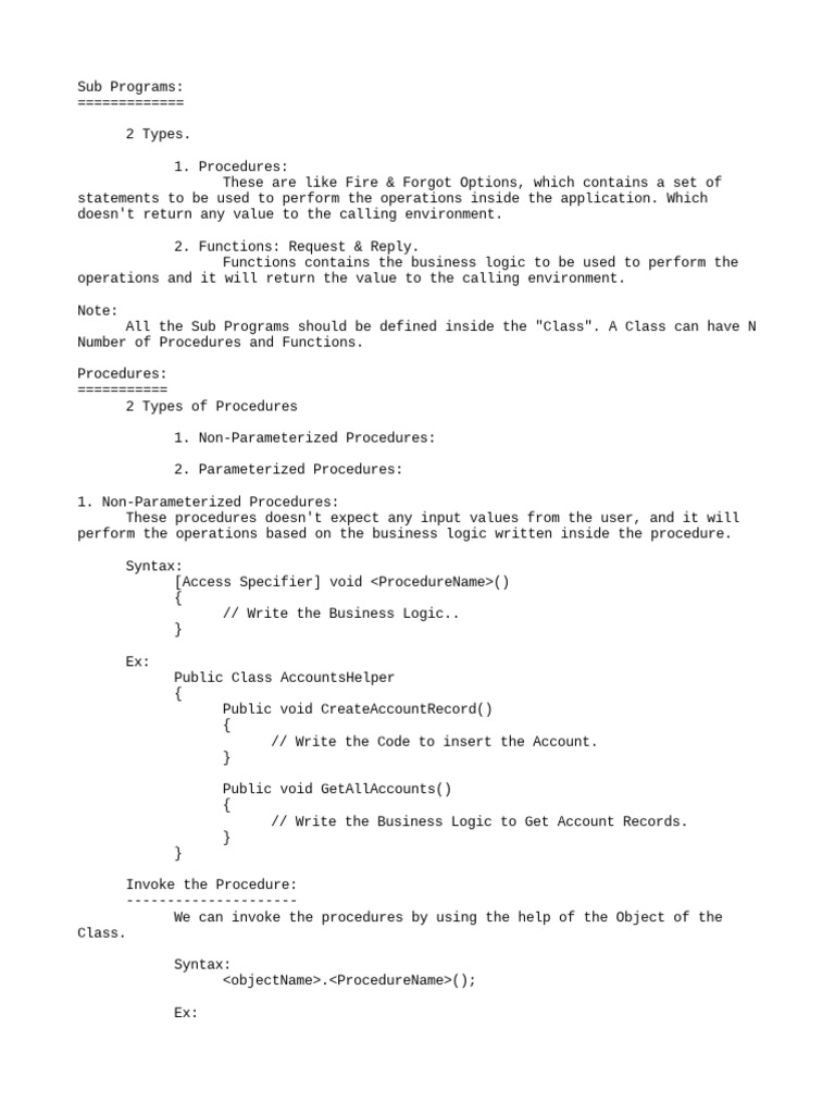 Sub Programs | PDF | Subroutine | String (Computer Science)