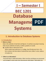 Introduction To DBMS