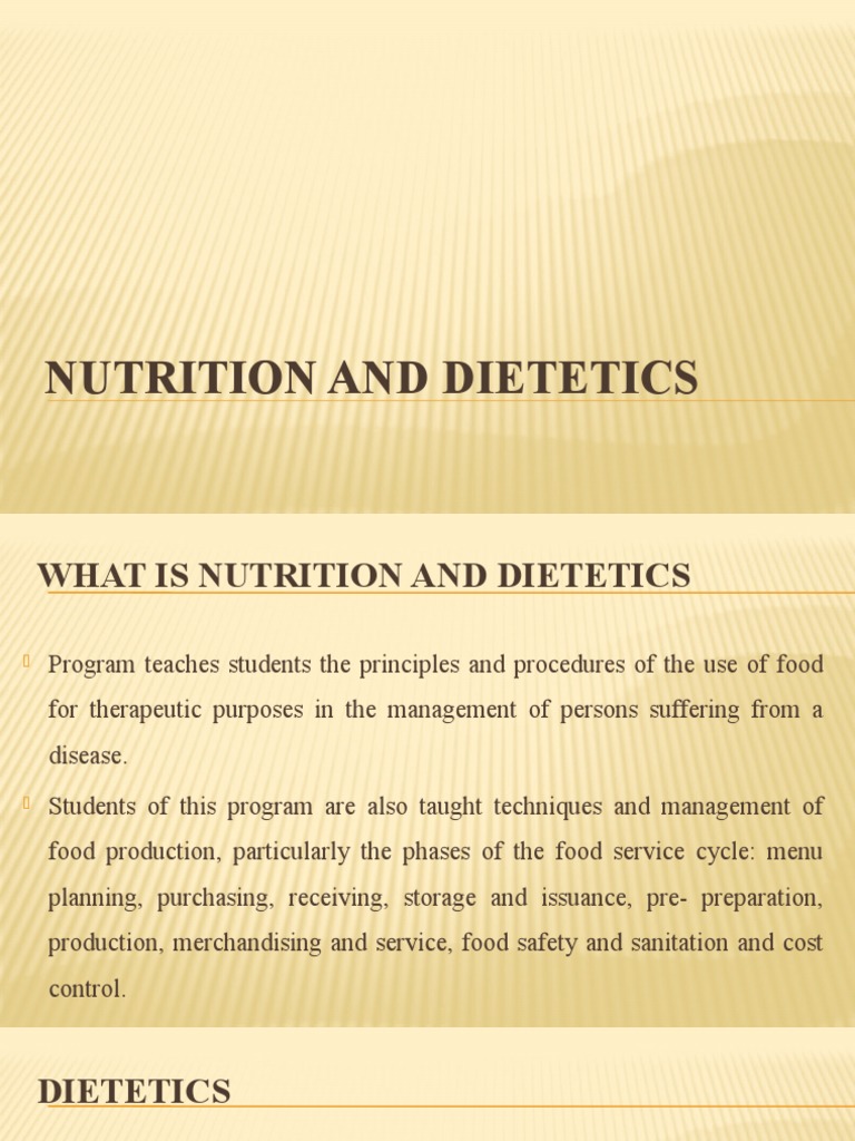 Introduction to Nutrition and Dietetics | PDF | Dietitian | Foods