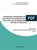 IMPORTANȚA MINIMIZĂRII RISCURILOR DE SECURITATE A INFORMAȚIILOR ÎN CONDIȚIILE UNUI NOU VAL DE AMENINȚĂRI HIBRIDE ÎN REPUBLICA MOLDOVA