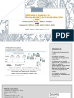 Evidencia 2 Parcial 10 Modelo Y Método Gráfico de Programación Lineal