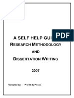 A GUIDE TO RESEARCH METHODOLOGY AND DISSERTATION WRITING