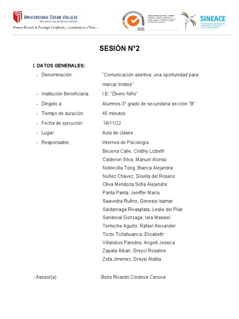 Comunicación Asertiva en Secundaria | PDF | Comunicación | Teorías ...