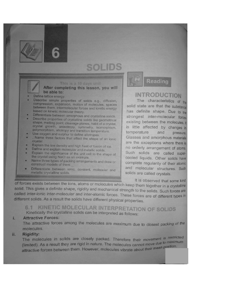 Chapter 6 Chemistry Class 11 Federal Board | PDF