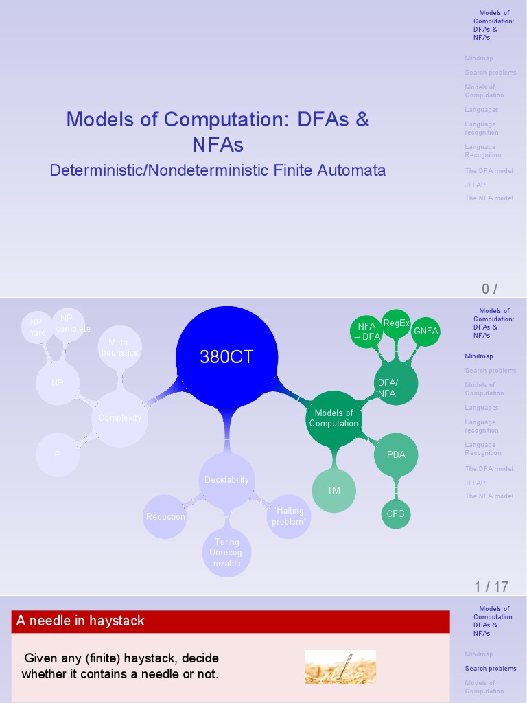 DFAs and NFAs in Computation Models | PDF | Computational Science ...