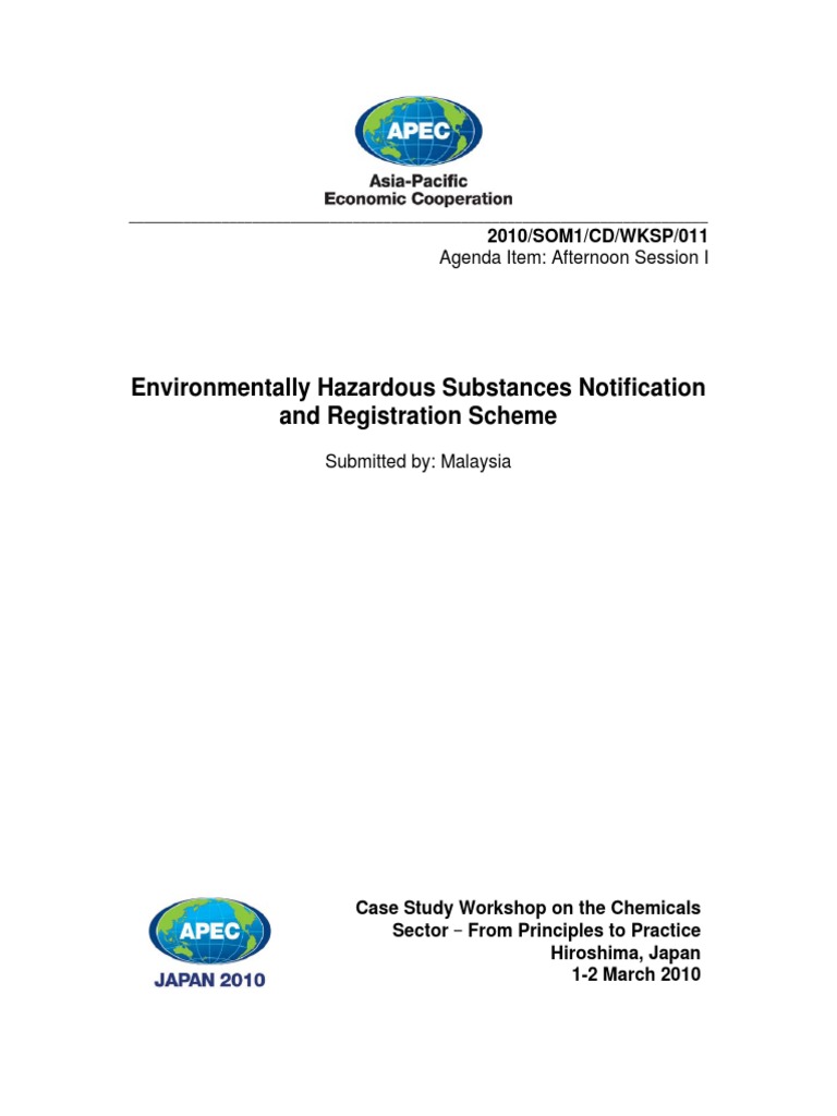 EHS Notification Workshop Malaysia | PDF | Chemistry | Physical Sciences