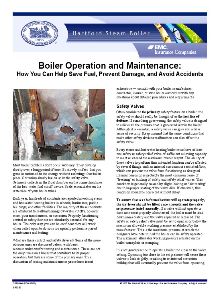 Tech Boiler Operation and Maintenance 20111025 PDF Boiler Valve