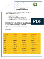 Learning Activity Sheet - Filipino 5