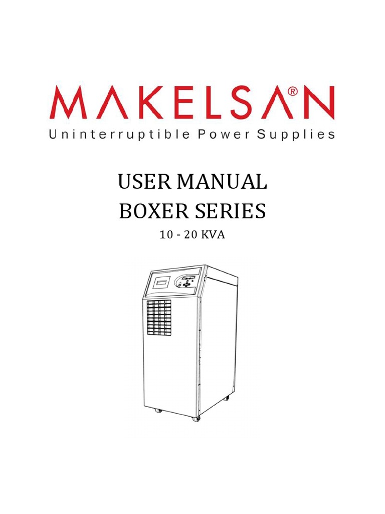 Makelsan Ups Boxer Series 10 20 Kva User Manual en | PDF | Power ...