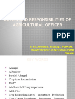 Duties and Responsibilities of Agricultural Officer - 16.04.22