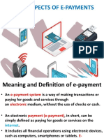 Legal Aspects of E-Payments