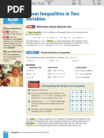 2.6 Linear Inequalities in Two Variables