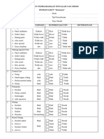 CHECKLIST Pemeliharaan Gas Medis