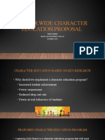 Schoolwide Character Education Proposal