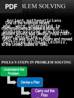 Polya's Problem Solving Strategies