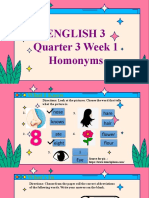 English Quarter 3 Week 1 Homonyms (New)