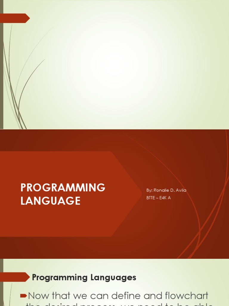 Programming Language | PDF | Computer Program | Programming