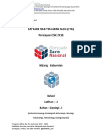 Latihan Dan Tes Jarak Jauh (LTJJ) Persiapan OSK 2018: Bidang Studi: Kebumian Kode Berkas: KEB-L01 (Solusi)