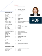 Sample CV Format (JIMS FORMAT)