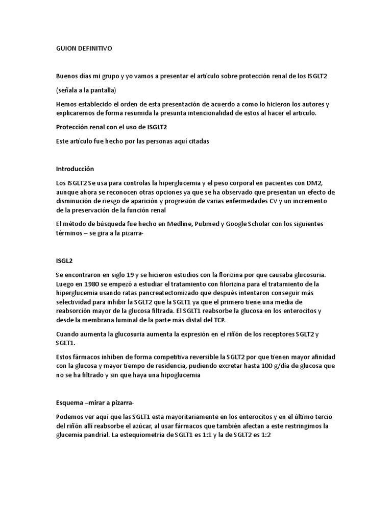 Guion Definitivo | Descargar gratis PDF | Diabetes | Enfermedades y ...