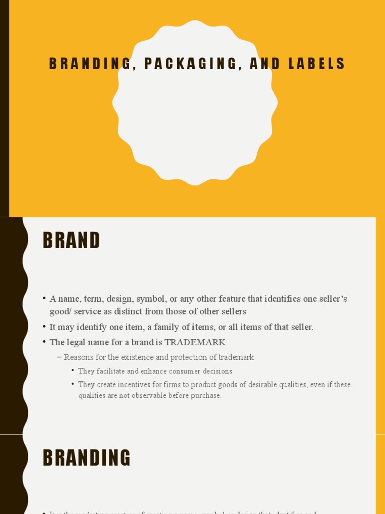 Branding, Packaging, and Labels PDF Brand Packaging And Labeling
