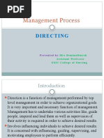 Management Process DIRECTING