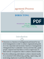 Management Process DIRECTING
