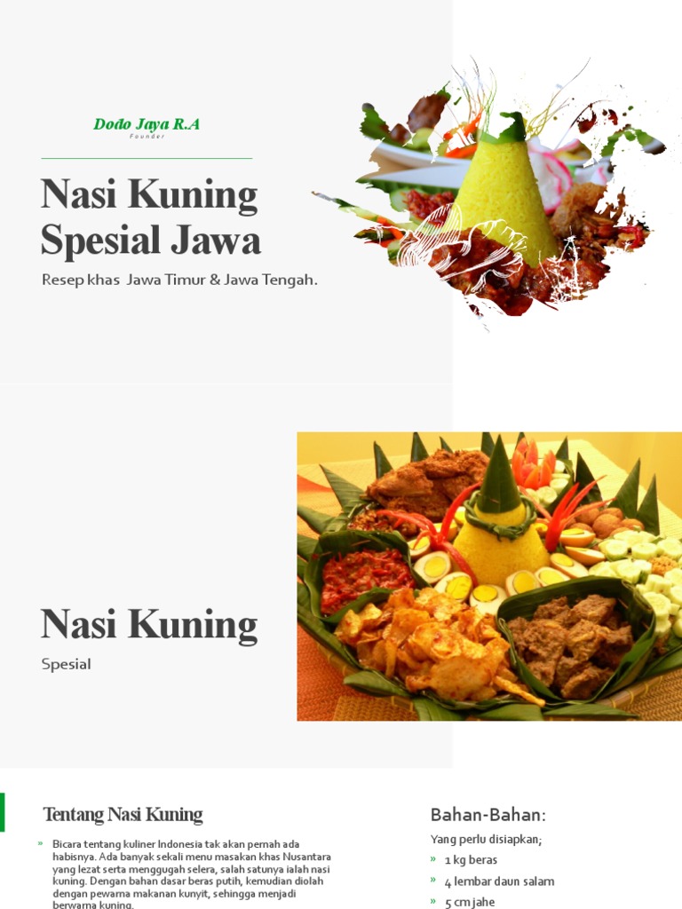Nasi Kuning Spesial Jawa | PDF