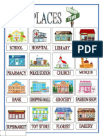 Places Around Town Pictionary Part1 Classroom Posters Picture Dictionaries