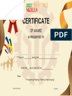 Skills Competition-Certificate