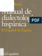 ALVAR, M. - Manual de Dialectología Hispánica