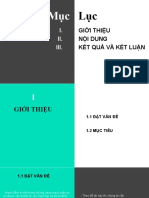 I. II. Iii.: Nội Dung Kết Quả Và Kết Luận Giới Thiệu