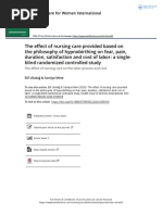 The Effect of Nursing Care Provided Based On The Philosophy of Hypnobirthing On Fear, Pain, Duration, Satisfaction and Cost of Labor: A Single - Blind Randomized Controlled Study