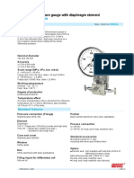 Model: P660 Series: Differential Pressure Gauge With Diaphragm Element