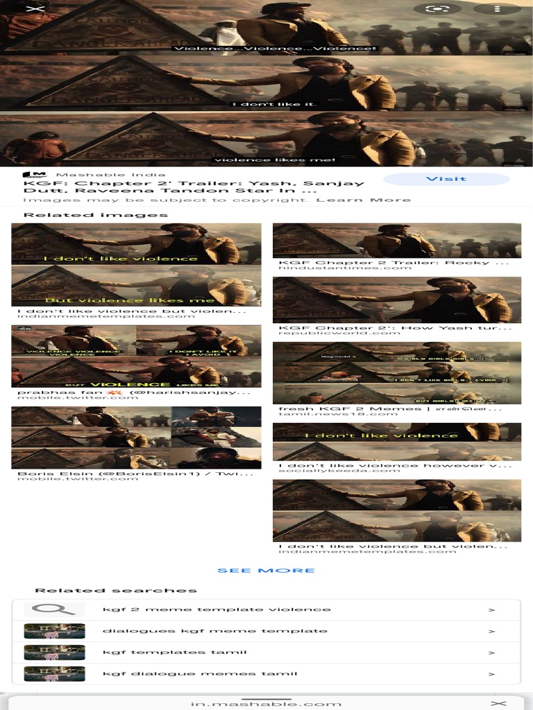 Violence Meme Template KGF - Google Search | PDF