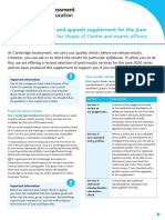 Post Results Checks and Appeals Supplement For The June 2020