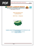 Web Technology Lab Manual III I r18