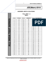 Fiitjee: JEE (Main) - 2018