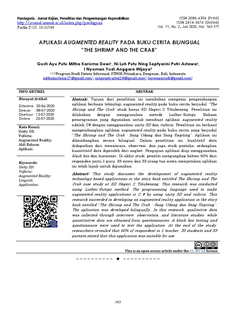 Augmented Reality dalam Buku Cerita Bilingual | PDF | Komputer