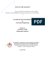 Industrial Training Report Format (2022-2023)