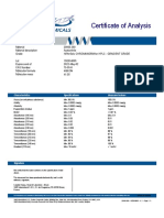 Certificate of Analysis for Acetonitrile