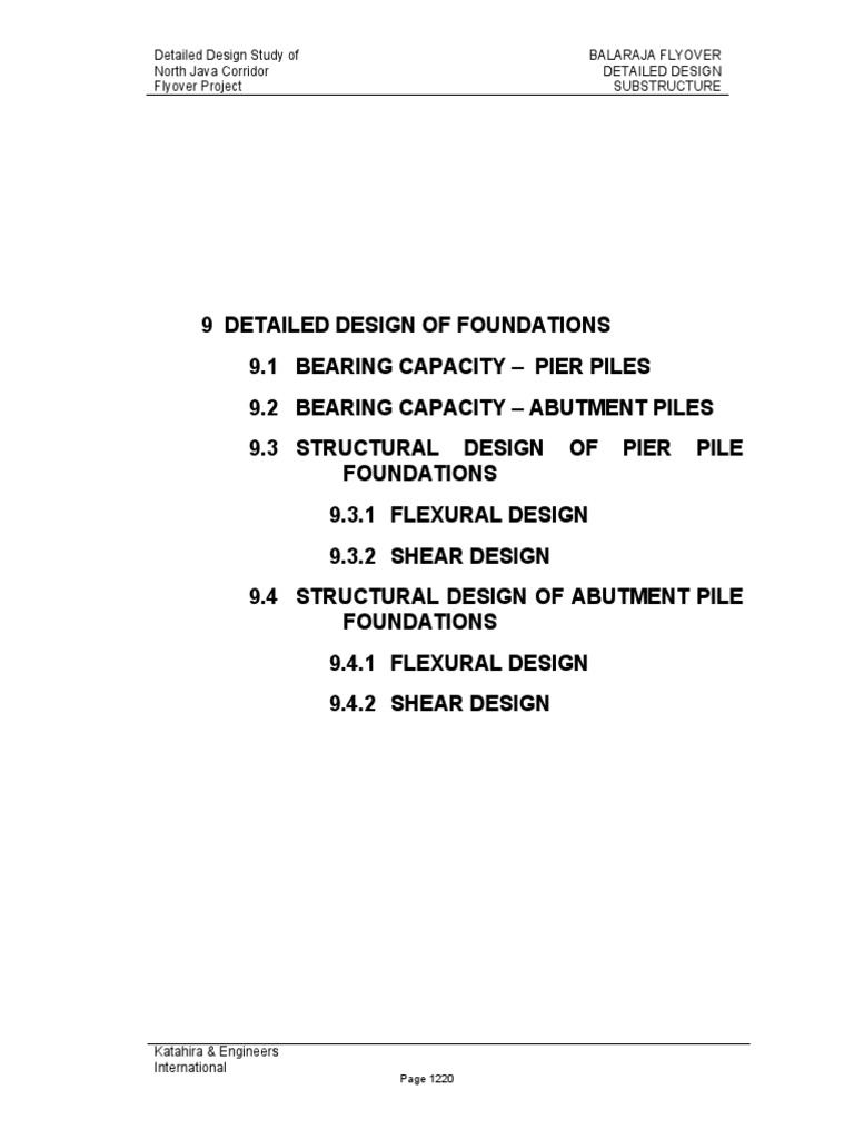Balaraaja Flyover Substructure Design | PDF | Deep Foundation ...