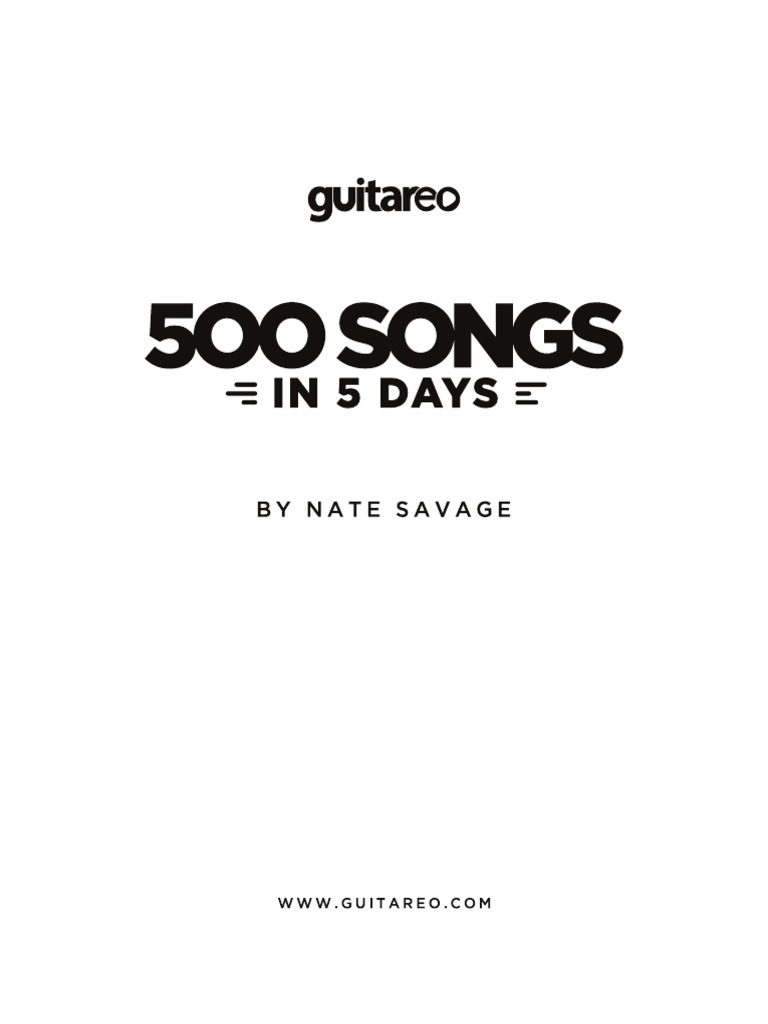 500 Songs in 5 Days Key of G PDF Pop Music Singles