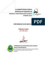 Lomba Kompetensi Siswa Sekolah Menengah Kejuruan: Tingkat Provinsi Jawa Barat TAHUN 2016
