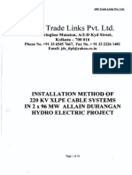 INSTALLATION METHOD OF 220kv CABLE SYSTEM
