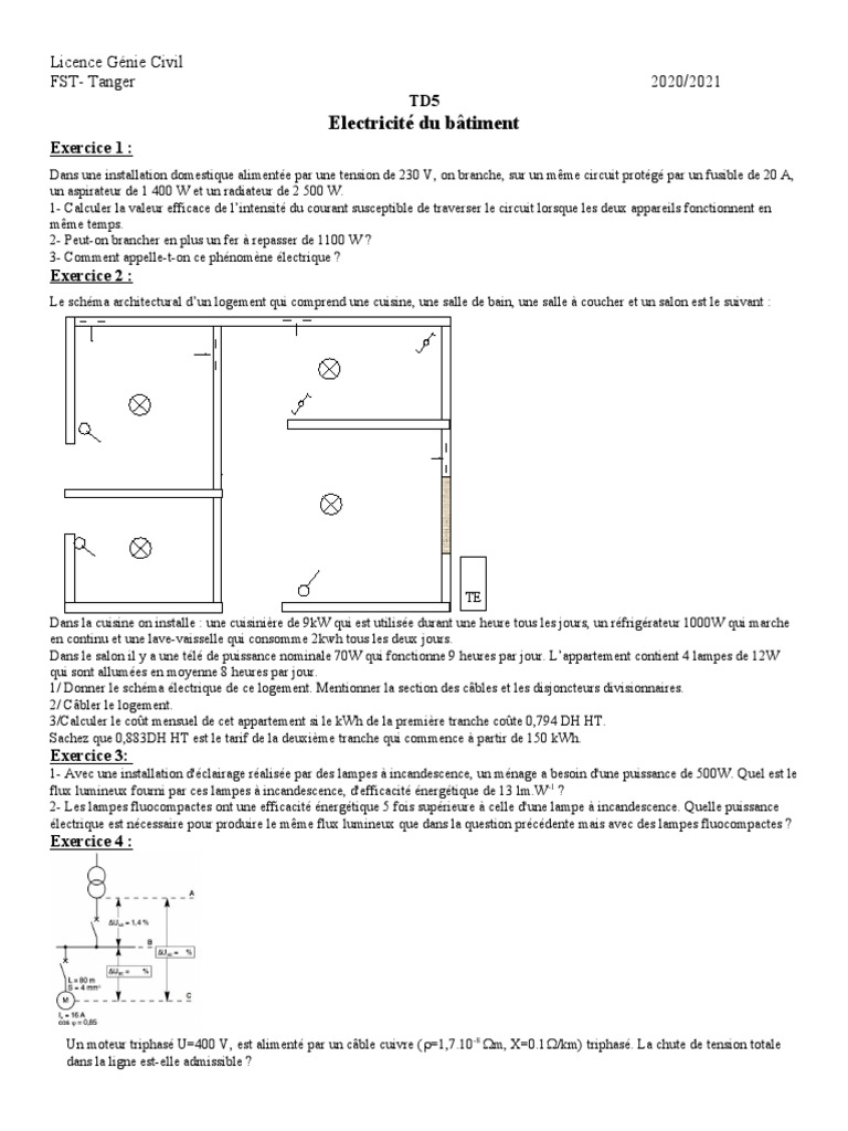 Quelle Intensité Par Mm2 400v TD3 Inst. Electrique | PDF | Transformateur électrique | Électrotechnique