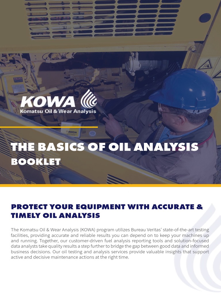 KOWA Basics of Oil Analysis Booklet 2020 | PDF | Wear | Motor Oil