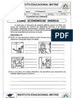 Atividade de Ed. Ambiental Relacionada Ao Projeto Planeta Motriz